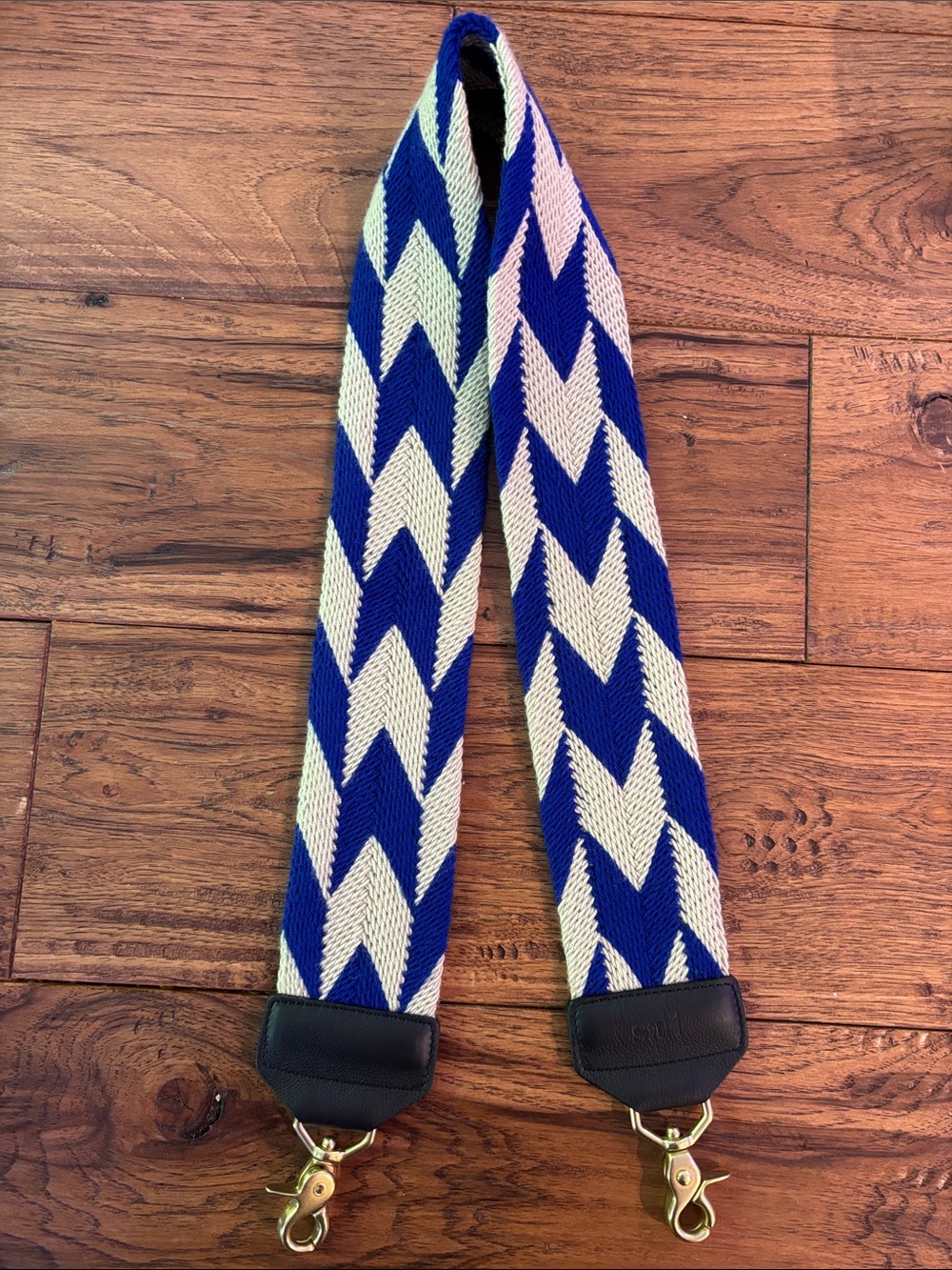 Blue Chevron Salt Strap - Versatile Bag Strap